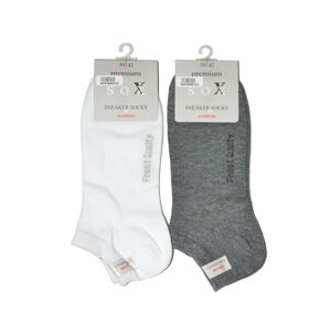 Pánske členkové ponožky WIK 16401 Premium Cotton biela 43-46