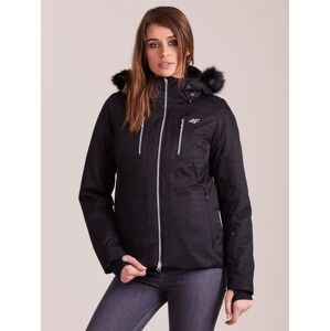 Čierna lyžiarska bunda s odnímateľnou kapucňou 4F XL
