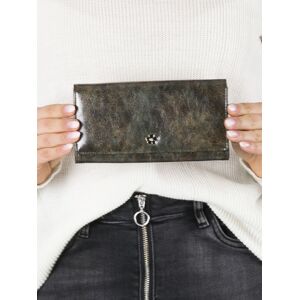 Tmavozelená kožená podlhovastá peňaženka jedna velikost