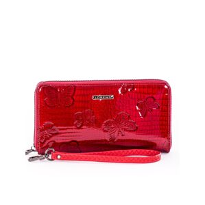 Dámska červená lakovaná peňaženka jedna velikost