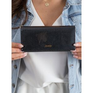Malá vzorovaná kožená peňaženka čierna jedna veľkosť