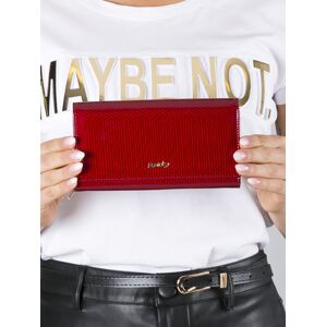 Lakovaná červená kožená peňaženka jedna velikost