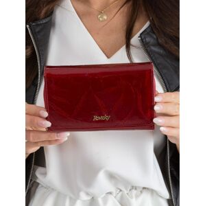 Kožená peňaženka v červenej farbe s lisovanou zeleninou ONE SIZE
