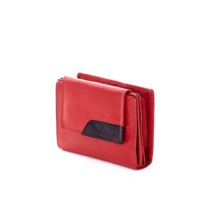 Červená peňaženka s kontrastným lemovaním jedna velikost