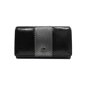 Čierna dámska peňaženka s ozdobným modulom jedna velikost