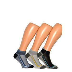 Pánske ponožky WIK Premium Sox Sneaker art.16412 biały-szary 43-46