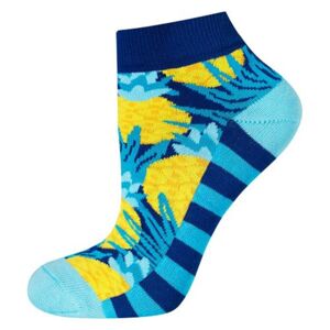 Ponožky SOXO GOOD STUFF - Ananás modrá / žltá 40-45