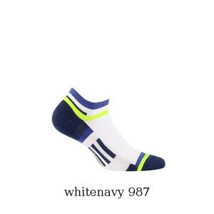 Pánske členkové ponožky Wola Sportive W91.1N3 Ag + vzor zelená 45-47