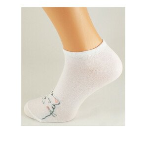 Dámske ponožky Bratex Ona Classic 0242 Zvieratká marhuľa 36-38