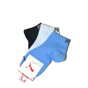 Dámske / dievčenské ponožky Puma 907375 Quarter Soft A'3 bielo-modro-červená 31-34