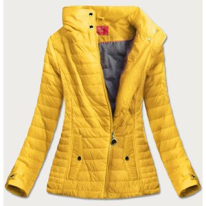 Žltá bunda s vysokým stojačikom (DL016) Žlutá L (40)
