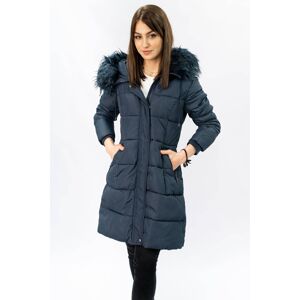 Dámska prešívaná zimná bunda s kapucňou LD-7757 - LIBLAND hnedá 6XL