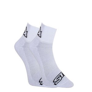 Ponožky Styx členkové biele s čiernym logom (HK1061) 40-42