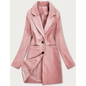 Ružový klasický dámsky kabát (25533) różowy S (36)