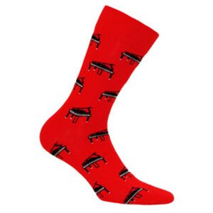 Vzorované pánske ponožky PERFECT MAN-CASUAL červená 45-47