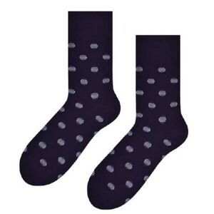 Ponožky k obleku - so vzorom 056 čierna 45-47