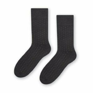 Ponožky k obleku - so vzorom 056 GREYRED 45-47