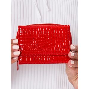 Červená dámska peňaženka s reliéfom jedna veľkosť