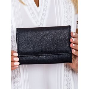 Dámska čierna peňaženka z ekologickej kože jedna veľkosť