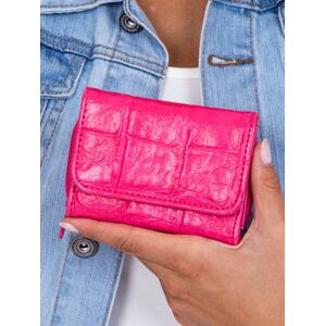 Reliéfne ružová koženková peňaženka jedna velikost