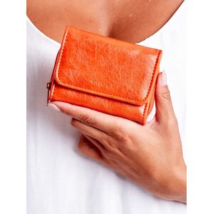 Oranžová peňaženka so zapínaním na zips jedna velikost