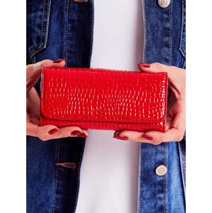 Dámska červená peňaženka s reliéfnym motívom jedna velikost