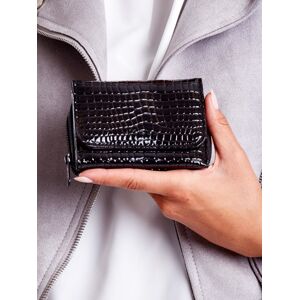 Čierna dámska peňaženka s reliéfom jedna veľkosť