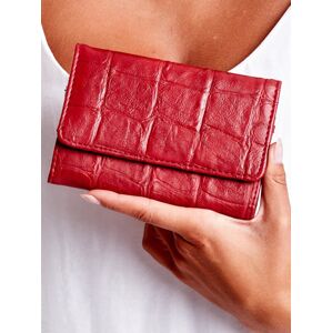 Tmavo červená peňaženka s reliéfom jedna veľkosť