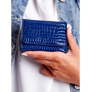 Tmavomodrá dámska peňaženka s reliéfom jedna veľkosť