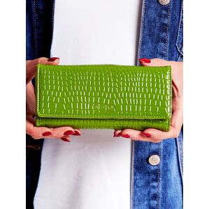 Dámska peňaženka s reliéfnym vzorom zelená jedna veľkosť