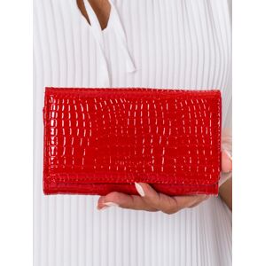 Reliéfne dámska červená peňaženka z ekokože jedna velikost