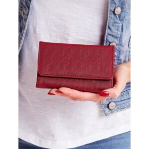 Tmavo červená dámska peňaženka z ekologickej kože jedna velikost
