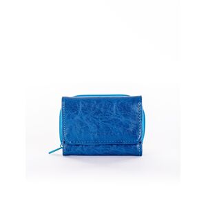 Modrá peňaženka so zapínaním na zips jedna velikost