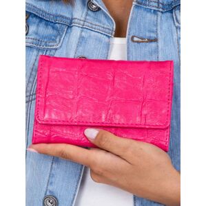 Ružová peňaženka s reliéfom jedna veľkosť