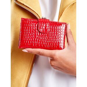 Reliéfne dámska červená peňaženka jedna velikost