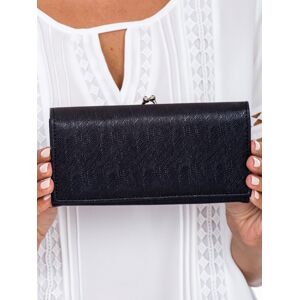 Čierna peňaženka s vreckom jedna velikost
