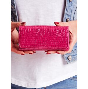 Reliéfne dámska ružová peňaženka s ekokože jedna velikost