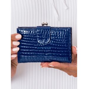 Embosovaná dámska peňaženka modrá jedna veľkosť