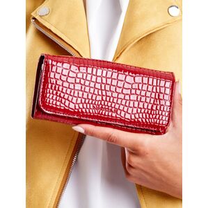 Tmavo červená reliéfne dámska peňaženka vyrobená z ekokože ONE SIZE