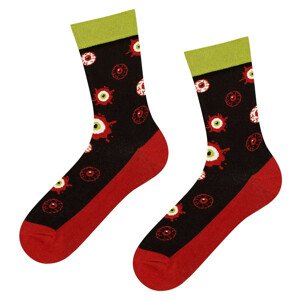 Pánske i dámske vzorované ponožky Good Stuff oči - SOXO 35-40 čierna-MIX farieb