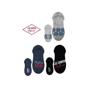 Pánske ponožky mokasínky Lee Cooper 35517 Cotton A'3 šedá-navy-čierna 39-42