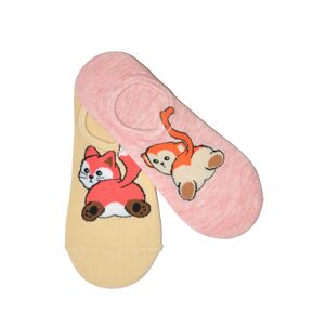 Dámske ponožky baleríny WIK medené 81161 Fat Animal A'2 różowy-kremowy 39-41