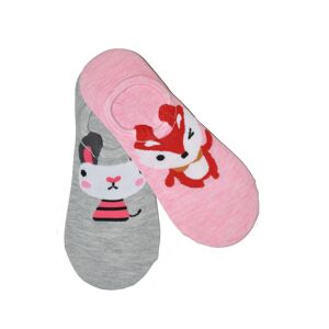 Dámske ponožky baleríny WIK medené 0144 Big Muzzle A'2 šedá a růžová 39-41
