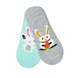 Dámske nízke ponožky WIK medené 81174 Funny Bunny A'2 szary-błękitny 39-41