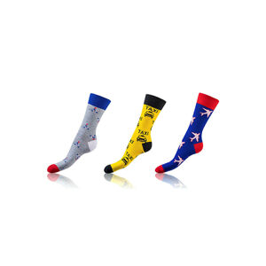 Farebné ponožky Bellinda Crazy Socks BE491004-306 3pack travelling 35-38