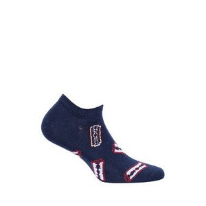 Pánske členkové ponožky Wola Perfect Man Casual W91.N01 hnědé uhlí 45-47