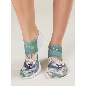 Dámske ponožky s potlačou mačky 38-42