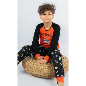Detské pyžamo dlhé Vesmír oranžová 3 - 4