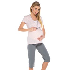 Tehotenské a dojčiace pyžamo Felicita ružové růžová S