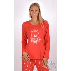 Dámske pyžamo Macko Smiler - Vienetta červená L